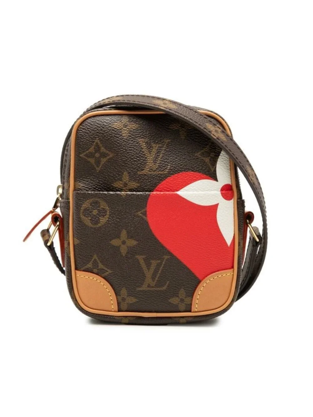 Louis Vuitton Monogram Game on Panam Small Only Heart Crossbody Shoulder